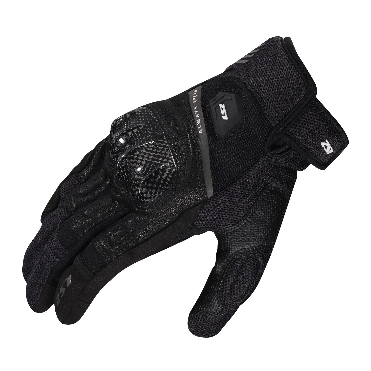 LS2 motorcycle all-season gloves, breathable, protective, impact-resistant, abrasion-resistant, with touchscreen compatibility, carbon fiber, MG034