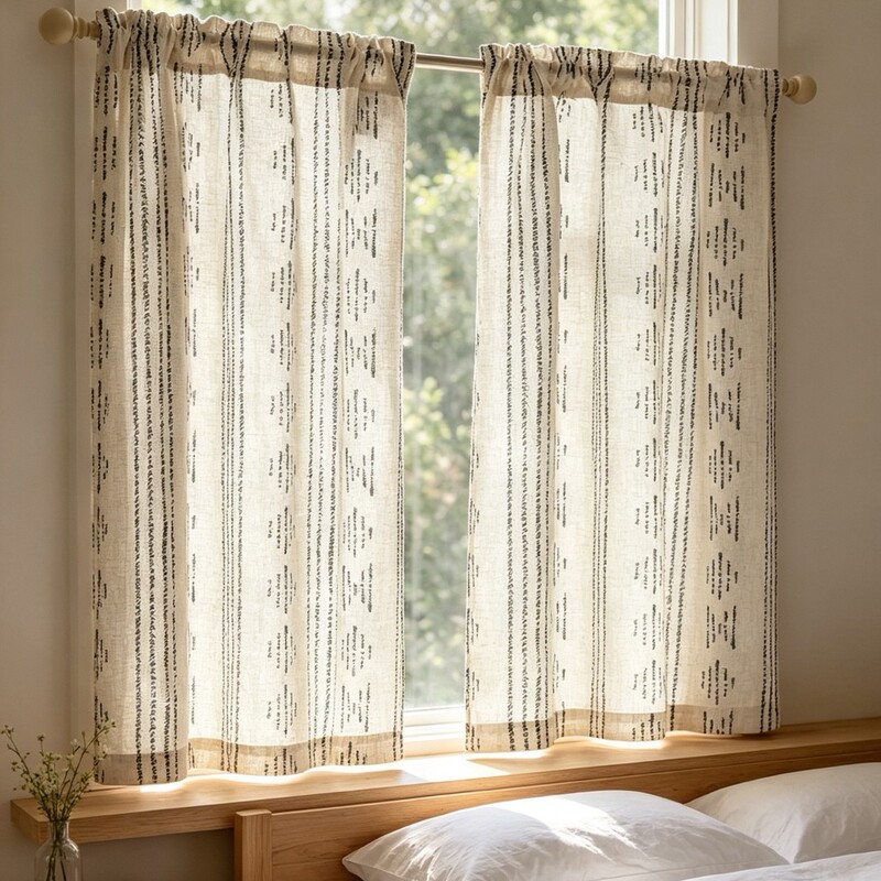 Cross-border Bohemian-style kitchen curtains, linen half-curtains, small curtains for bedroom, entryway partition half-curtains, door curtains, short curtains Cross-border Bohemian-style kitchen curtains, linen half-curtains, small curtains for bedroom, entryway partition half-curtains, door curtains, short curtains