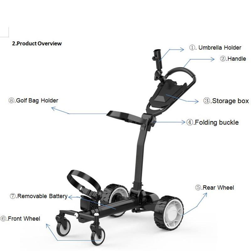 Sikute T3 four-wheel intelligent automatic follow adult golf bag car folding small