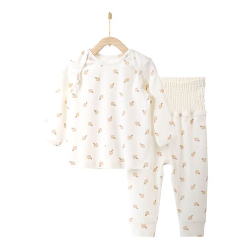 Anyang Baby Bodysuit Top-Headed Set Baby Clothing Spring and Autumn Close-Fitting Separate Sweatshirt and Leggings