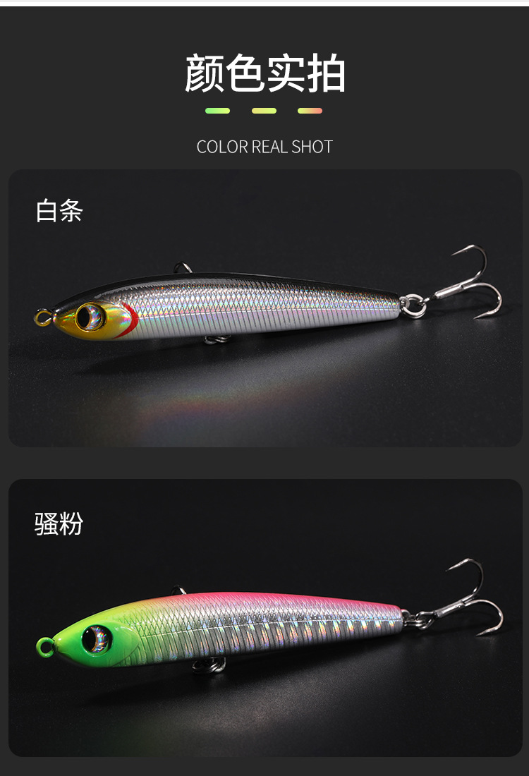 2 Pcs Sinking Minnow Fishing Lures Hard Baits Fresh Water Bass Swimbait Tackle Gear