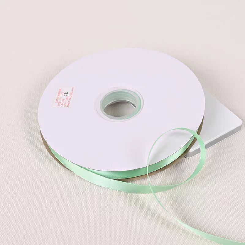 1234cm cinta verde menta cinta cinta cinta cinta de seda hecha a mano decoración de boda flor caja de regalo embalaje horneado