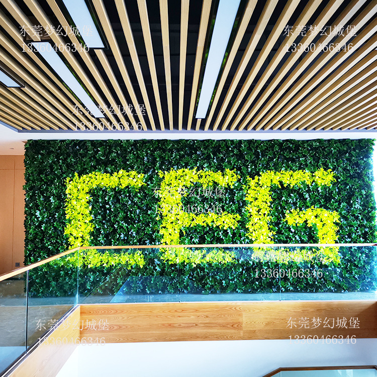 Flor artificial creativa Pared de césped decorativo interior planta verde techo artificial pared de fondo fábrica al por mayor Pared de Planta artificial