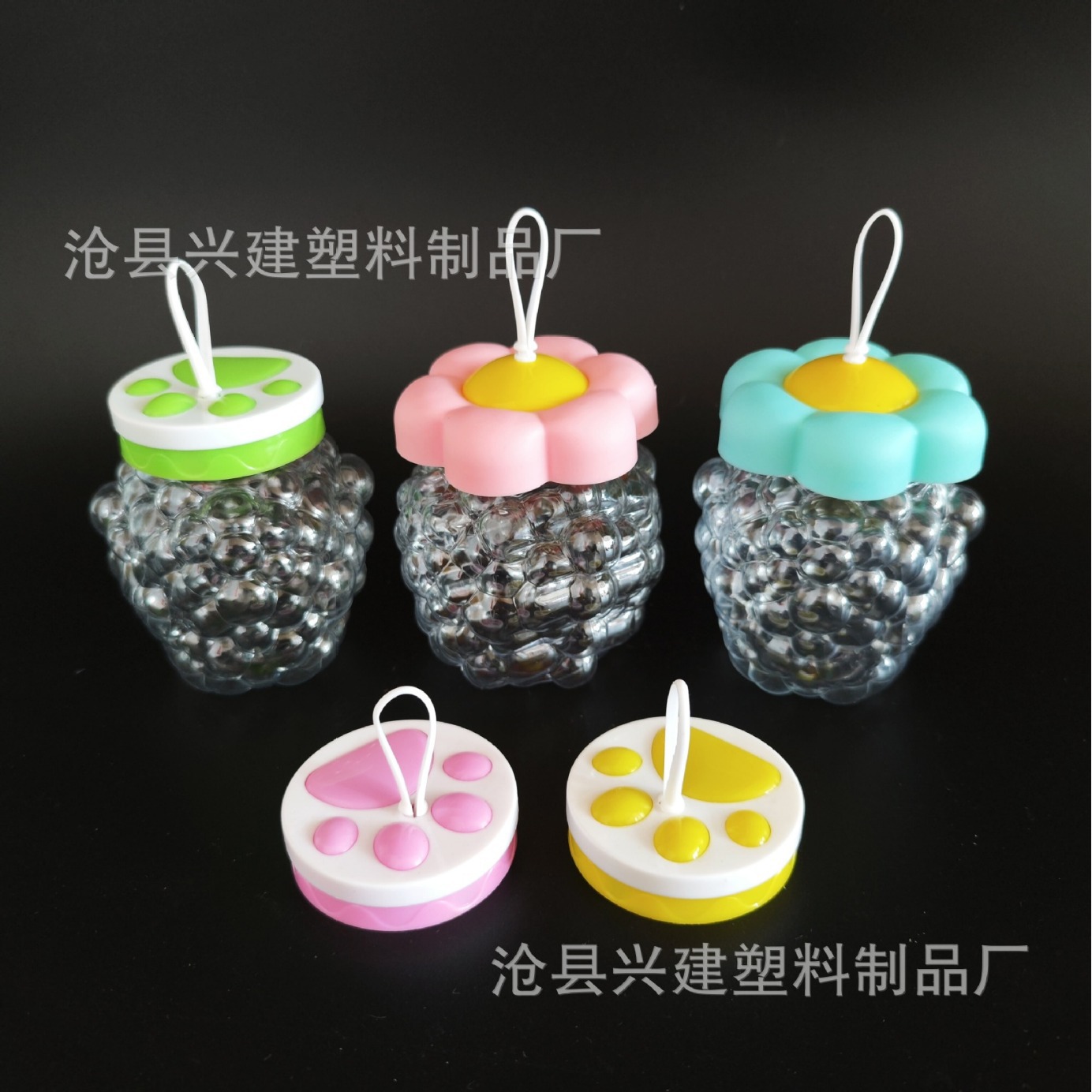 新款水晶泥起泡胶假水包装瓶pet透明塑料罐250ml异型塑料瓶葡萄瓶