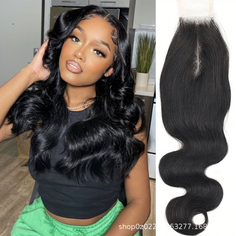 2X6 Human Hair Transparent Lace Hair Block Body Wave Lace Closure Cross-Border Front Lace Hair Block 2X6 Human Hair Transparent Lace Hair Block Body Wave Lace Closure Cross-Border Front Lace Hair Block