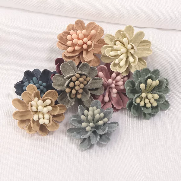 Korean imitation microfiber flowers DIY handmade fabric flowers three-dimensional clothing accessories hair accessories mobile phone case decorative flowers