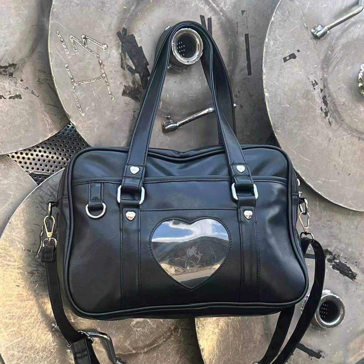 Moda casual jk bolsas uniformes japonesas polivalentes pu bolsas de viaje animadas de dos dimensiones oblicuas jk bolsas de hombro