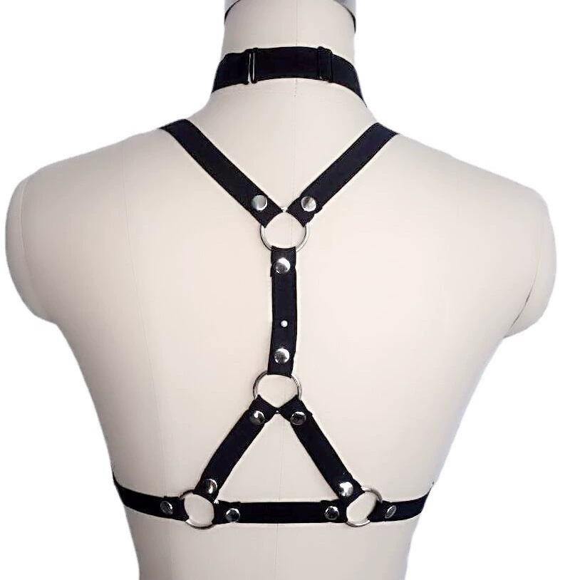 Stone inlay, elastic black underwear
