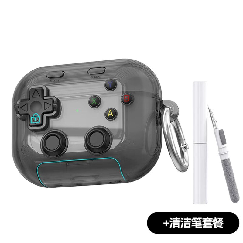 Cross-Border Decompression Button Transparent Protective Case for Apple Earphones, AirPods Pro 3 Earphone Case with Stand, 4Th Generation