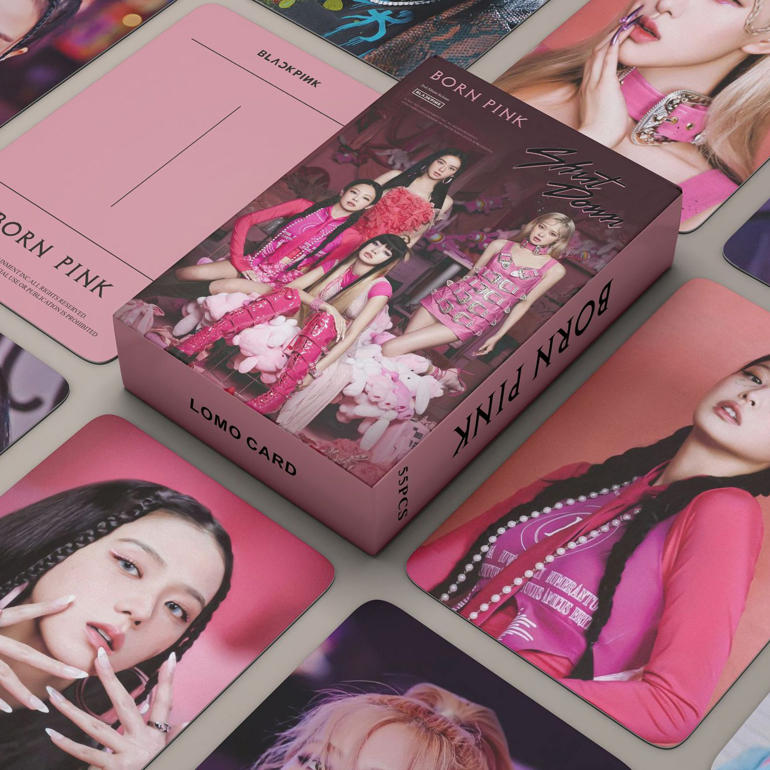 Spot polvoriento álbum BLACKPINK tarjeta pequeña born pink tarjeta postal Lisa estrella periférica tarjeta pequeña