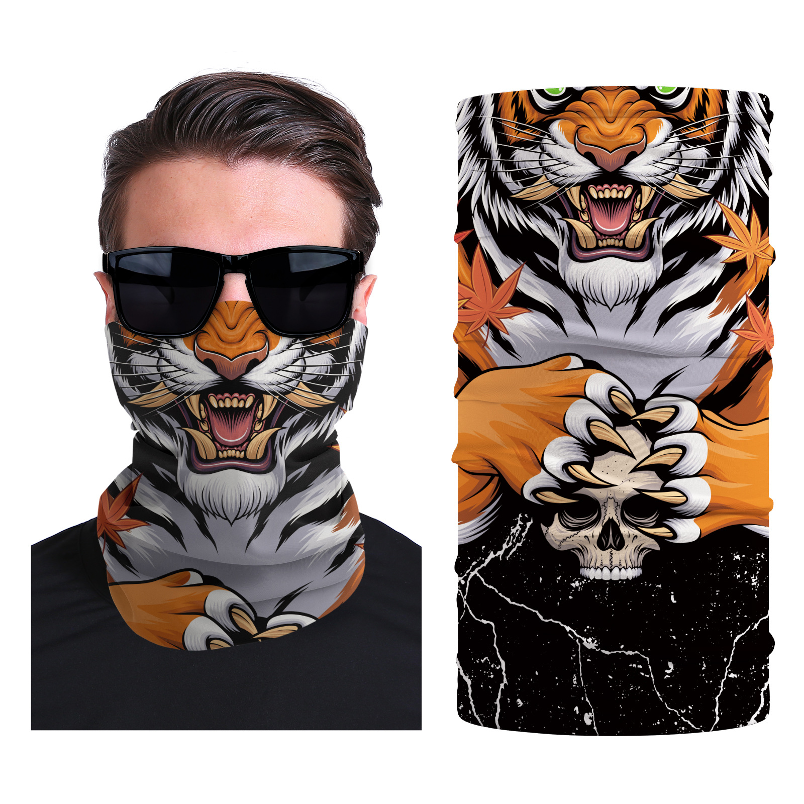 Xun hui transfronterizo media cara cráneo bufanda mágica sombrilla de viaje al aire libre máscara de equitación cuello de protección uv