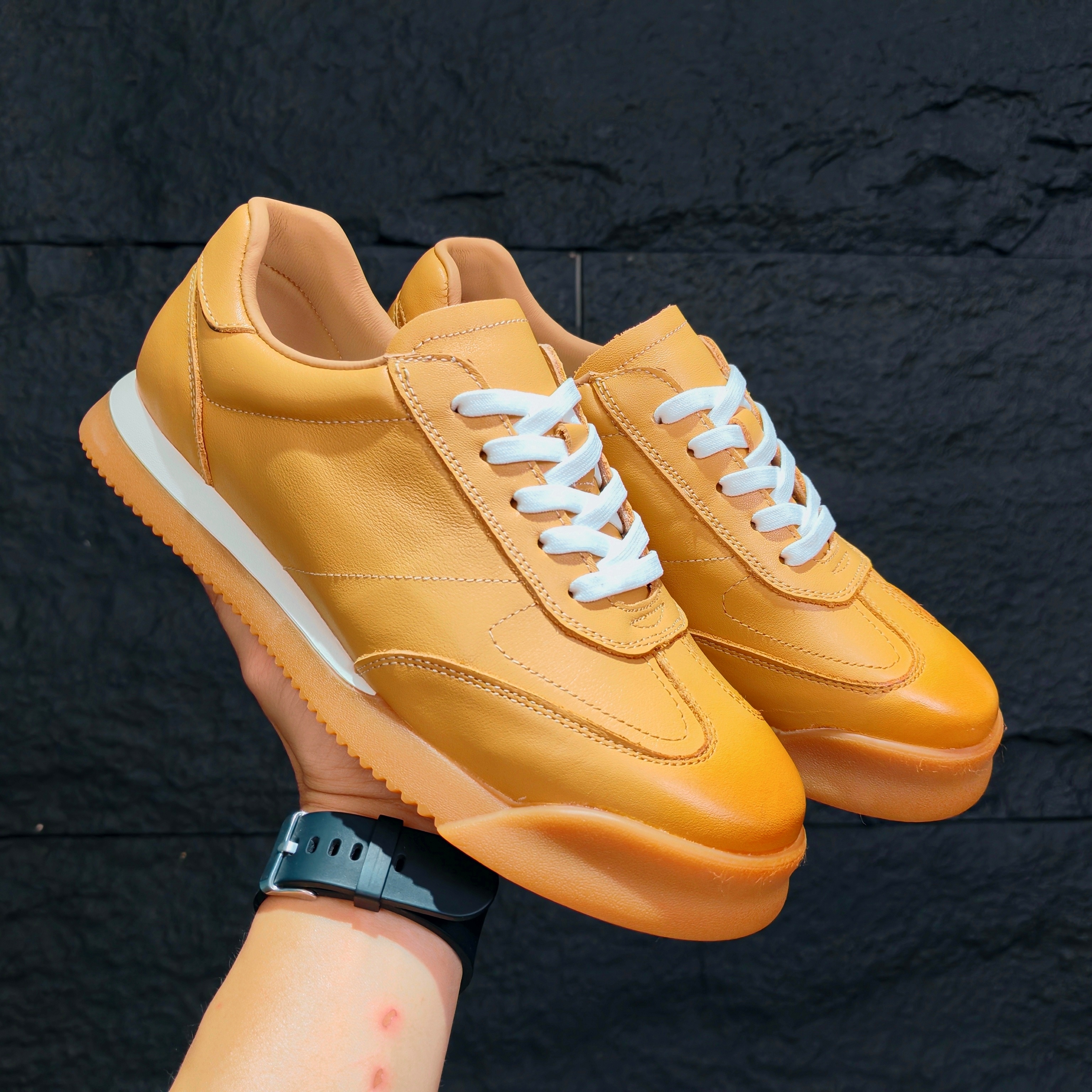 [Cuero de vaca de cabeza] nuevo cuero de moda para hombres, zapatos casuales transpirables Agan De-Training transpirables y resistentes al desgaste