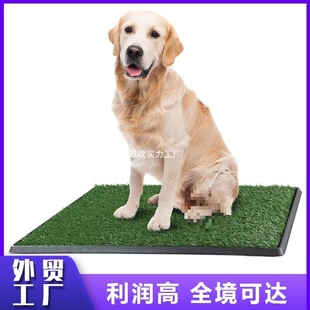 Cross-Border Granular Dog Toilet Large, Medium and Small Lawn Three-Layer Dog Toilet Fixed-Point Training Fake Lawn Toilet