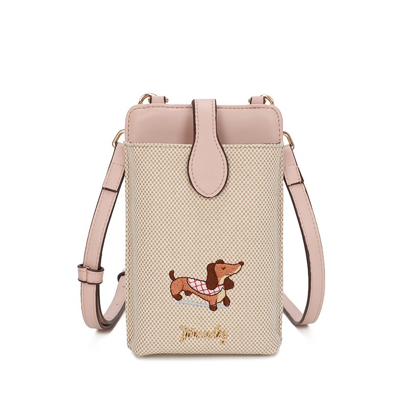 Bolso de teléfono móvil original personalizado pu nicho bolso de bolsillo retro para teléfono móvil bolso de mensajero de un solo hombro bolso de teléfono móvil de sentido avanzado mujer