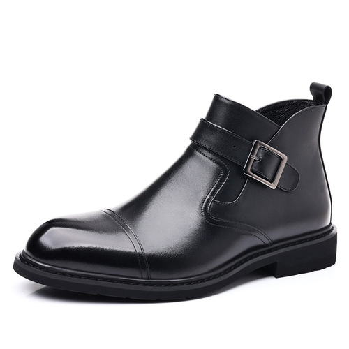 Chelsea boots, men's genuine leather business dress men's shoes, motorcycle knight short boots, men's retro British style men's boots