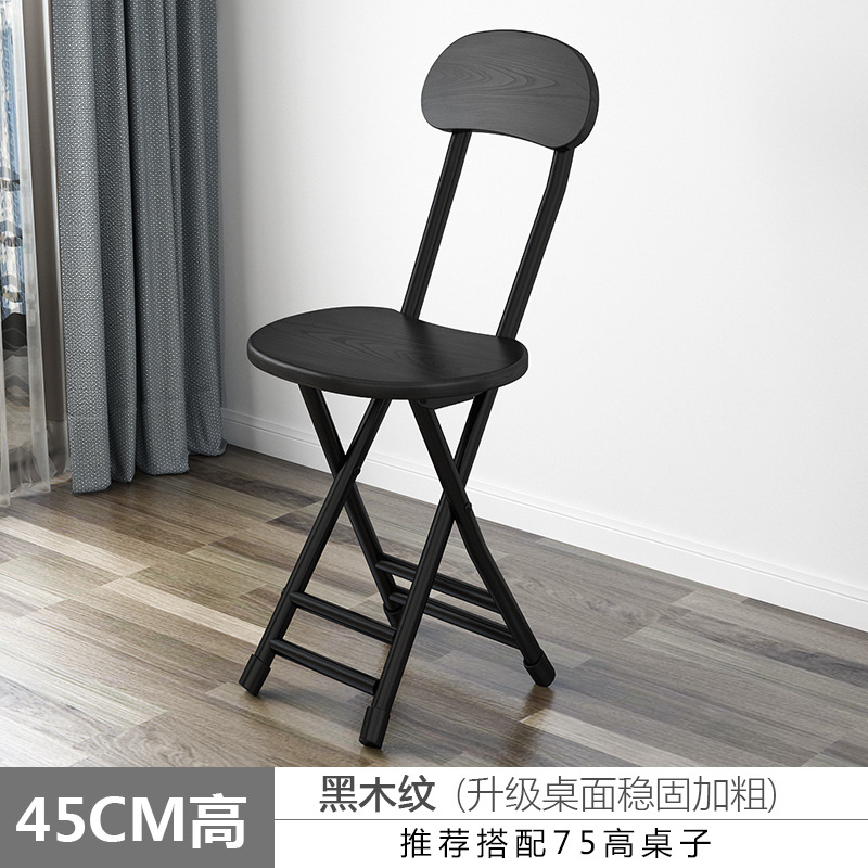 Hogar pequeña silla plegable alquiler casa estudiante dormitorio simple respaldo silla de la computadora portátil Silla de entrenamiento