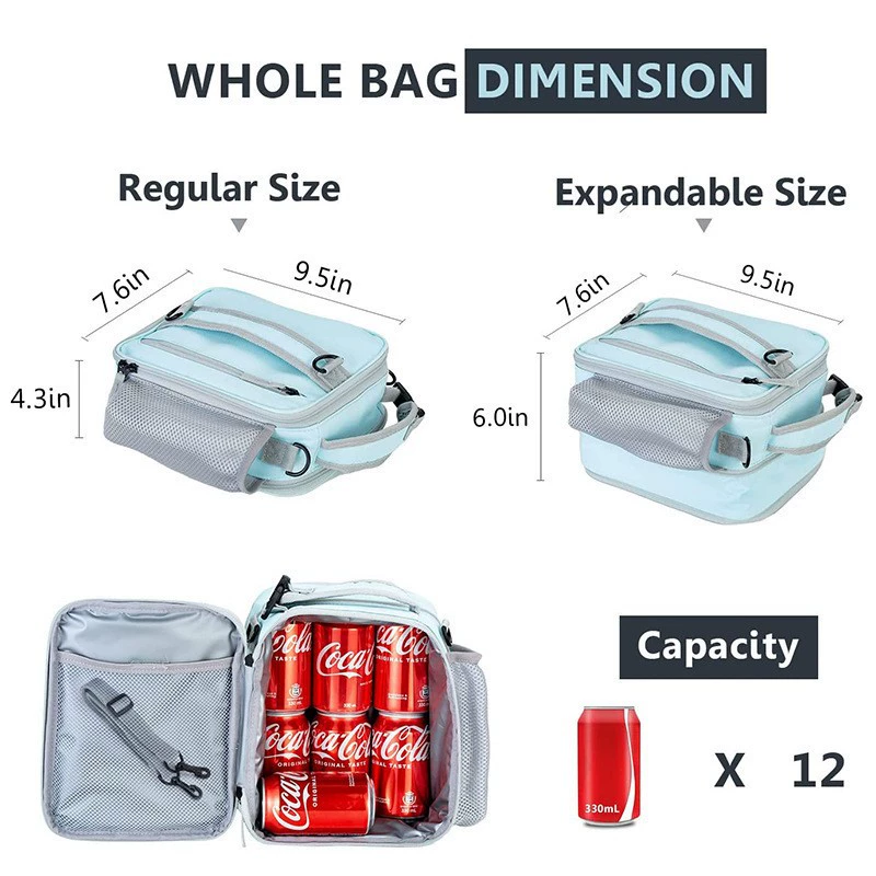 Capacious universal travel hermetic handheld thermal bag, oxford cloth