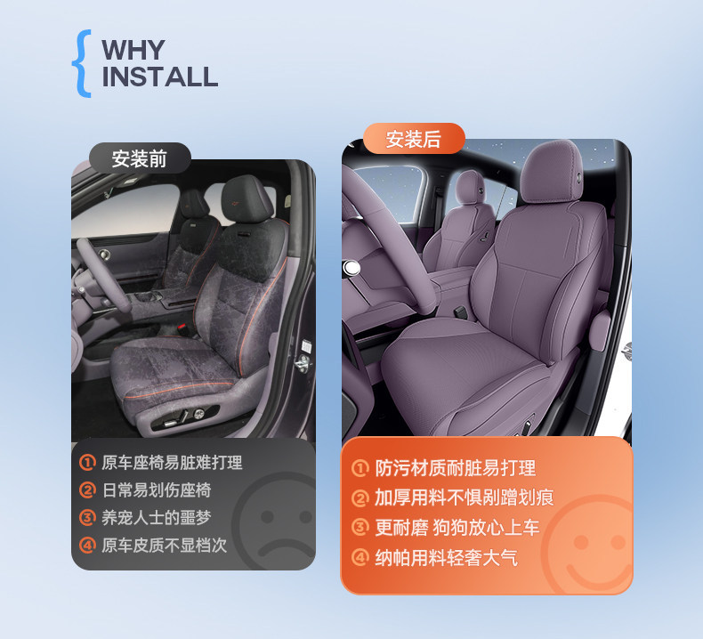 Suitable for Xpeng MONA L03 car seat cushions, universal seat covers for all seasons, interior accessories, and modification kit