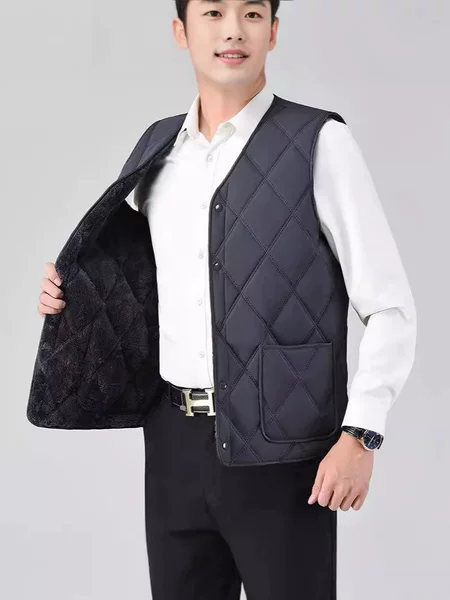 2026 New Winter-Spring Men's Jacket with Insulation and Thickening for Warmth - Warmth-Resistant Large-Sized Middle-Aged and Senior Men's Collared Shirt - Dad's Outfit