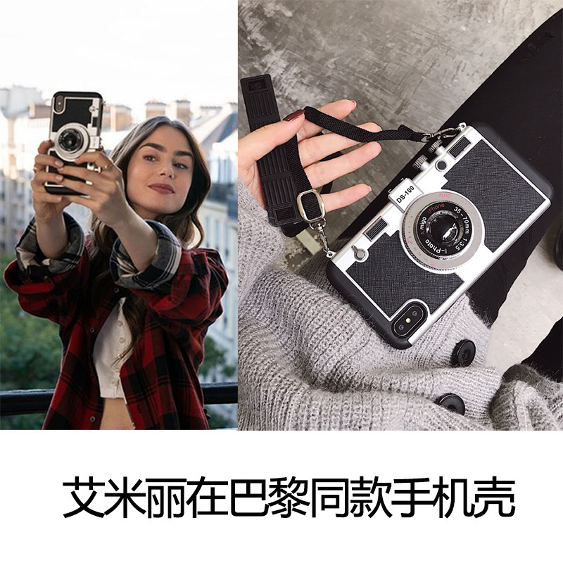 Emily in Paris Style Phone Case Suitable for 17Promax New Camera 15 Retro Photography 14Promax