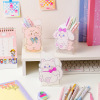 Acrylic cartoon pens holder, stationery for elementary school students, universal storage box, with little bears