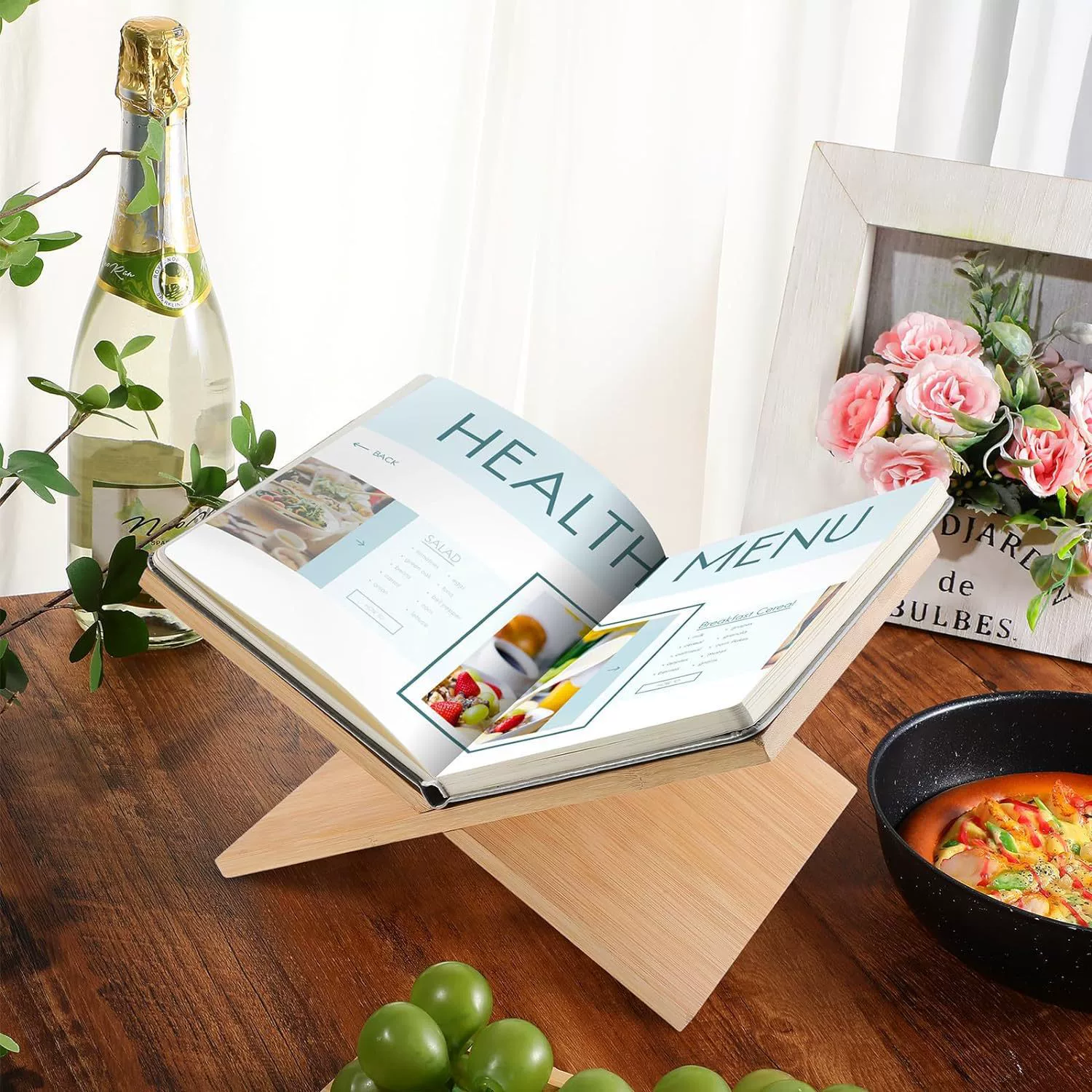 Настольная стойка для хранения компакт-дисков из цельного дерева, открытая книжная полка для чтения картин, подвижный кронштейн для журнального альбома