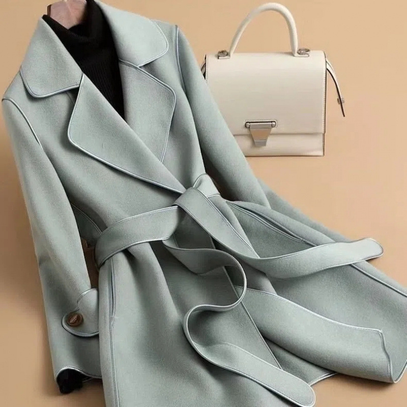 Cashmere double-sided autumn elite trench coat