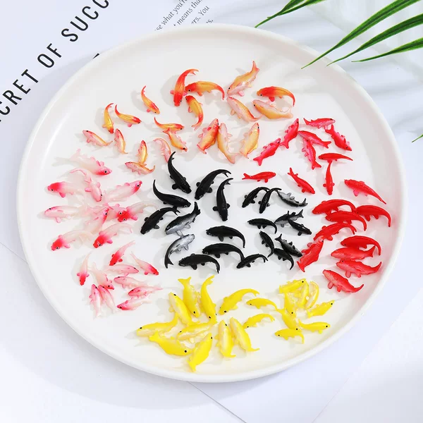 Simulated Mini Pvc Koi Model DIY Cream Glue Handmade Jewelry Accessories Material Miniature Scene Landscaping Ornaments