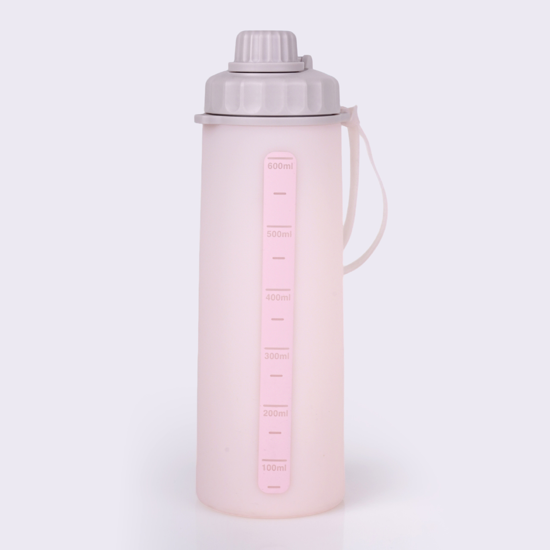 Nueva taza de agua de montaña de silicona de grado alimenticio plegable de 600ml resistente a altas temperaturas hervidor de agua portátil transfronterizo