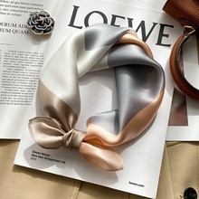 【批发】桑蚕丝真丝丝巾小方巾女洋气时尚百搭春秋冬长条薄款围巾