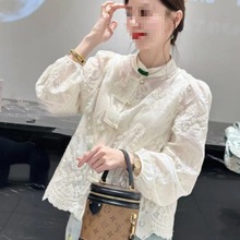 新中式国风衬衫女气质衬衣春装新款2024白色小衫流行外套上衣