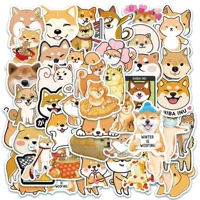 50 милых животных, коллекция Shiba Inu Husky Corgi Amazon, наклейки для багажа, водонепроницаемые наклейки с граффити