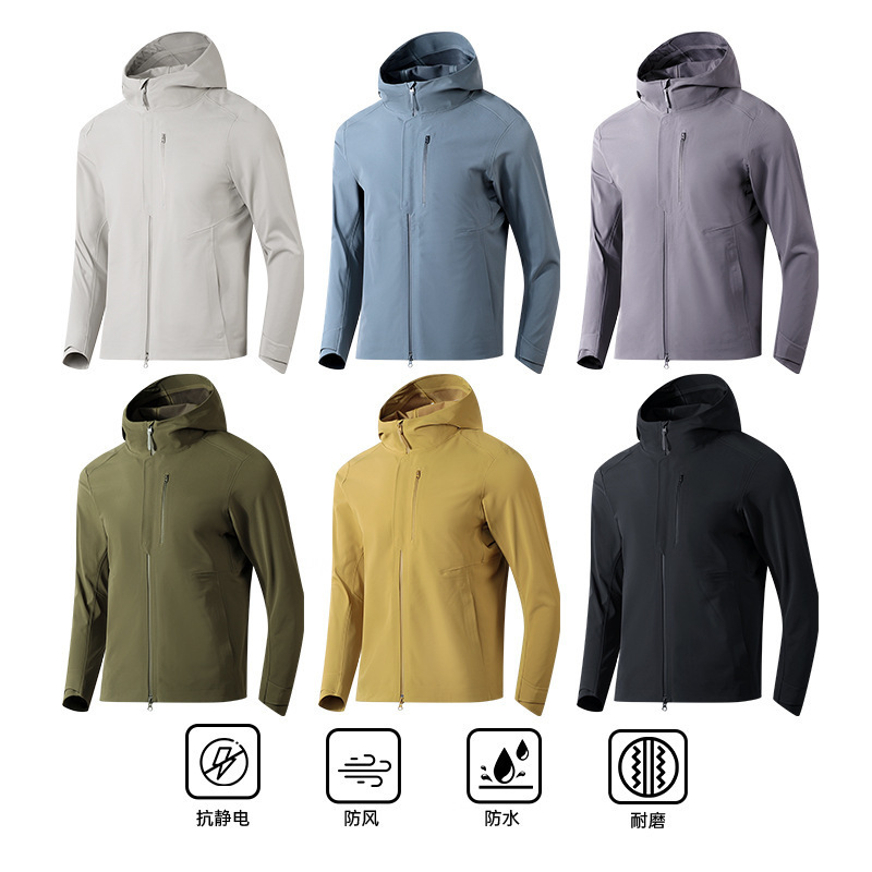 Clone New Outdoor Soft Shell Jacket for Men and Women Autumn and Winter Leisure Sports Windproof and Waterproof Hooded Couple