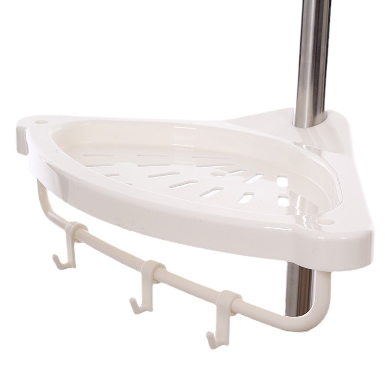 Top-standing Stainless Steel Bathroom Rack Punch-free Retractable Tripod Floor-standing Toilet Grocery Rack