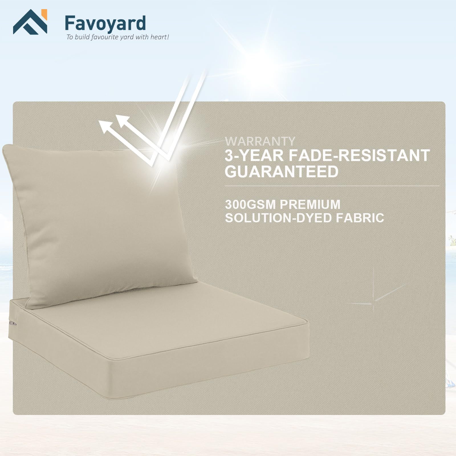 Cojín de muebles de patio transfronterizos almohada de esponja compresible almohada de asiento cojín de asiento de hogar al aire libre conjunto de almohada