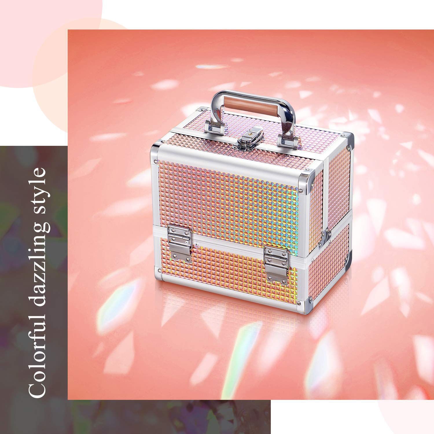 Maletín de Maquillaje Doble Capa Grande de Aleación de Aluminio e Impermeable para Cosméticos image 1