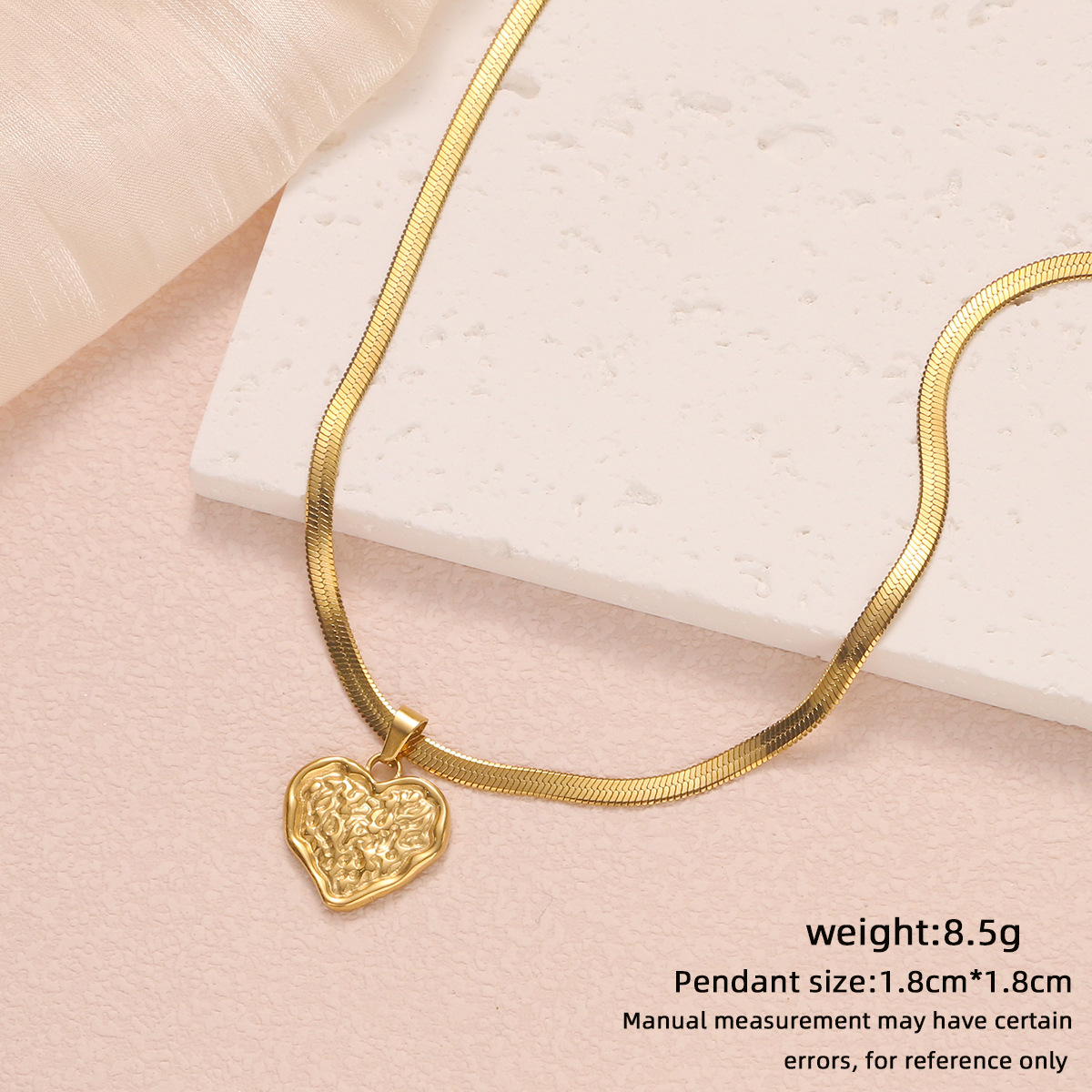 Women's Gender Wholesale Jewelry Sweet Geometric Cross Titanium Steel 18K Gold Plated Pendant Necklace Cable Chain
