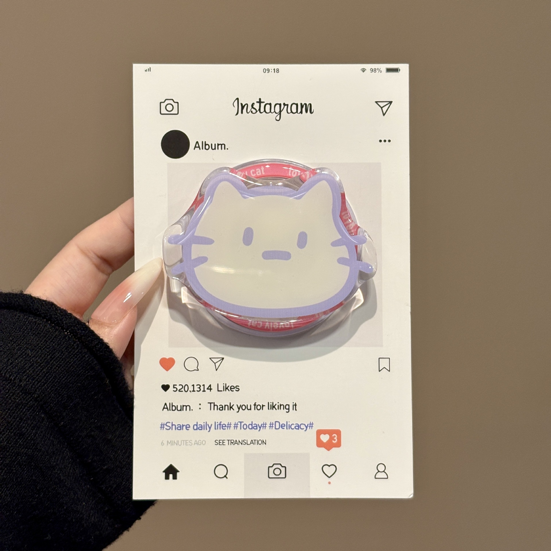 Japón y Corea del Sur lindos dibujos animados Magsafe succión magnética soporte de teléfono móvil airbag telescópico plegable portátil de escritorio adsorción magnética