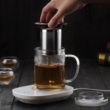 玻璃杯耐热透明三件套花茶杯泡茶杯加热过滤茶水分离办公功夫茶杯