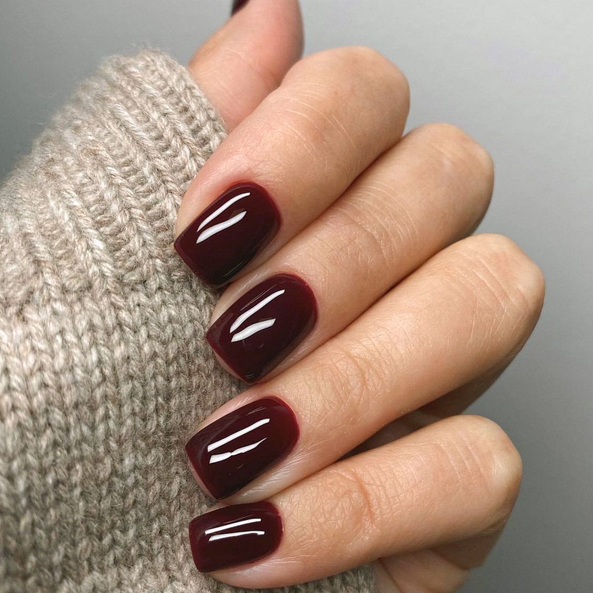 Color sólido corto vino rojo desgaste uñas productos terminados parches de manicure falsas uñas impermeables piezas de uñas desmontables