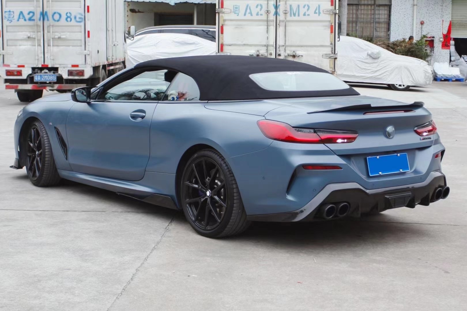 Suitable for BMW 8 Series G14 G15 G16 upgraded AC dry carbon fiber modification kit: front lip, side skirts, rear spoiler, rear lip