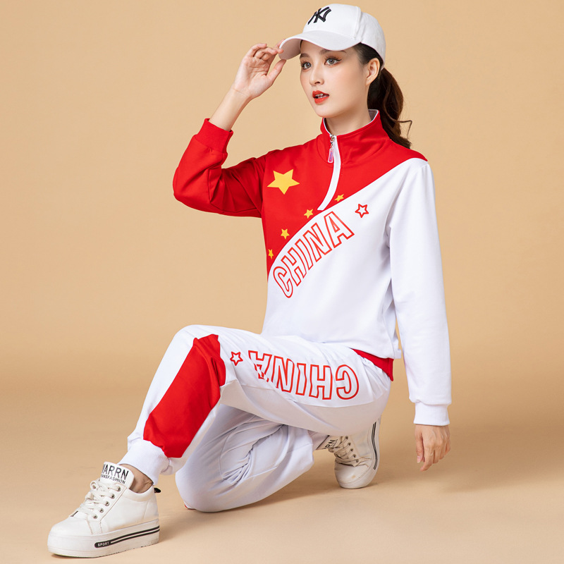 Shuffle dance dance sports fitness clothing autumn and winter square dance clothing new suit ghost step performance dance clothing for women