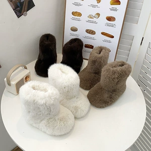 Зимние модные утепленные удерживающие тепло детские короткие сапоги для мальчиков, придает объем