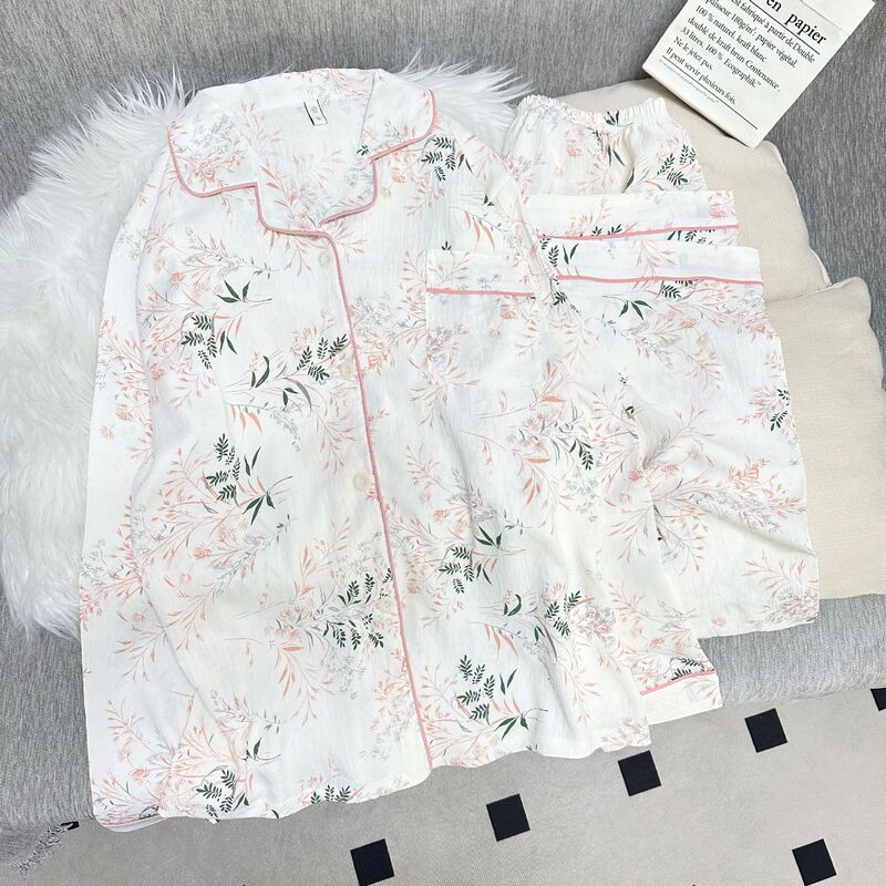 2026 New Style Women's Pajamas Cloud Cotton Set Spring and Autumn Chinese Style Floral Ink Painting Long-Sleeve Long Pants Loungewear Wholesale 2026 New Style Women's Pajamas Cloud Cotton Set Spring and Autumn Chinese Style Floral Ink Painting Long-Sleeve Long Pants Loungewear Wholesale