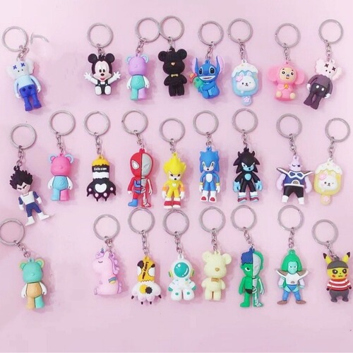 Wholesale QR Code Scanning Small Gift Cartoon 3D Keychain for Student Class Gift Awards Creative Silicone Strap