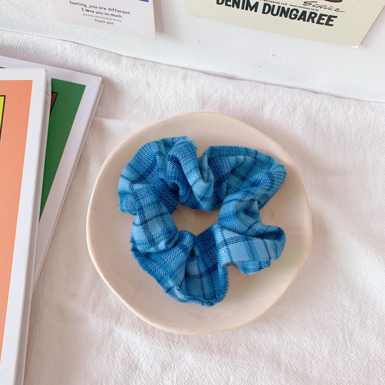 블루 메쉬 결장 헤어 링