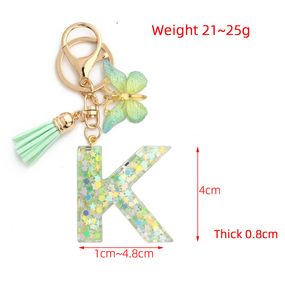 Cute Letter Resin Women's Keychain display picture 4