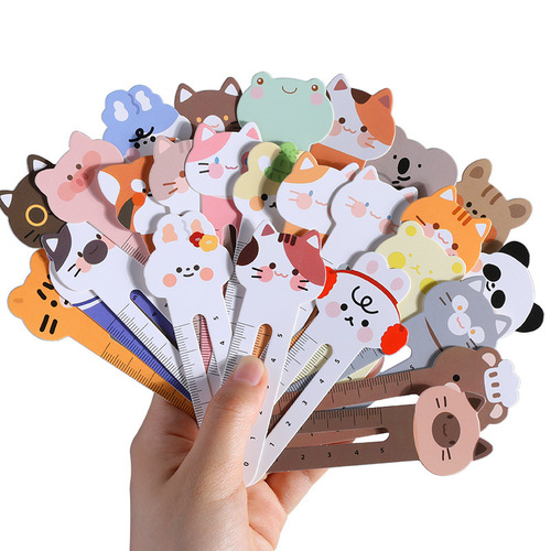 Cute, simple, creative bookmarks, rulers, boxed niche cartoon animals, good-looking students, paper stationery gifts