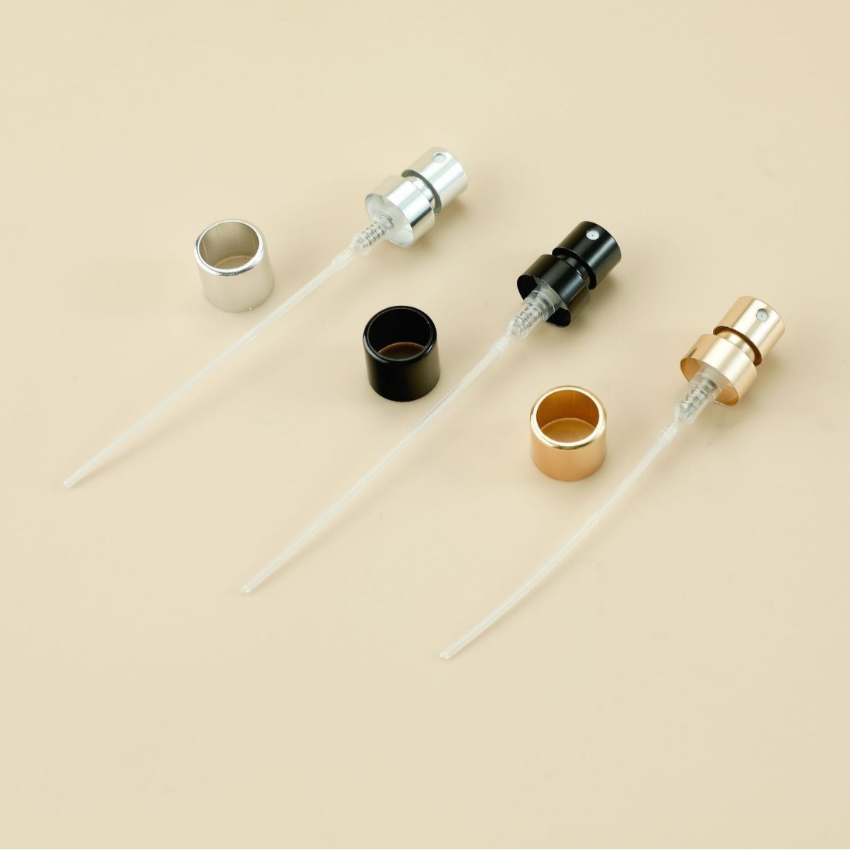 厂家13牙塑料卡口喷头新款电化铝喷头香水瓶喷头简易卡口喷头中套