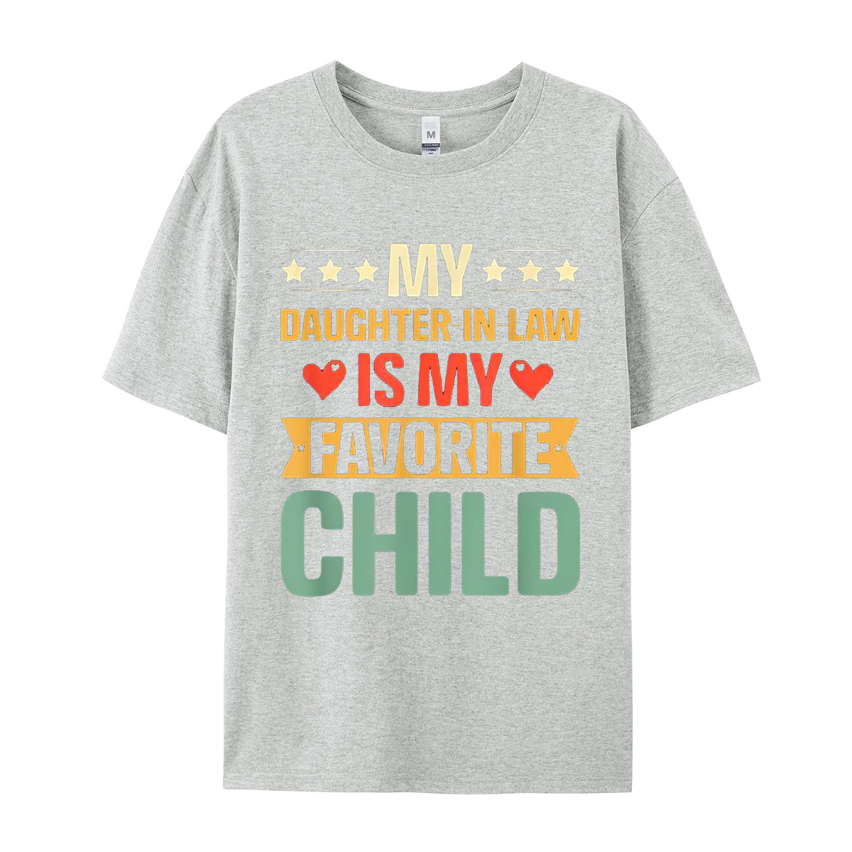 Amazon men's short-sleeved my son in-law is my favorite child European and American large-size T-shirt 3